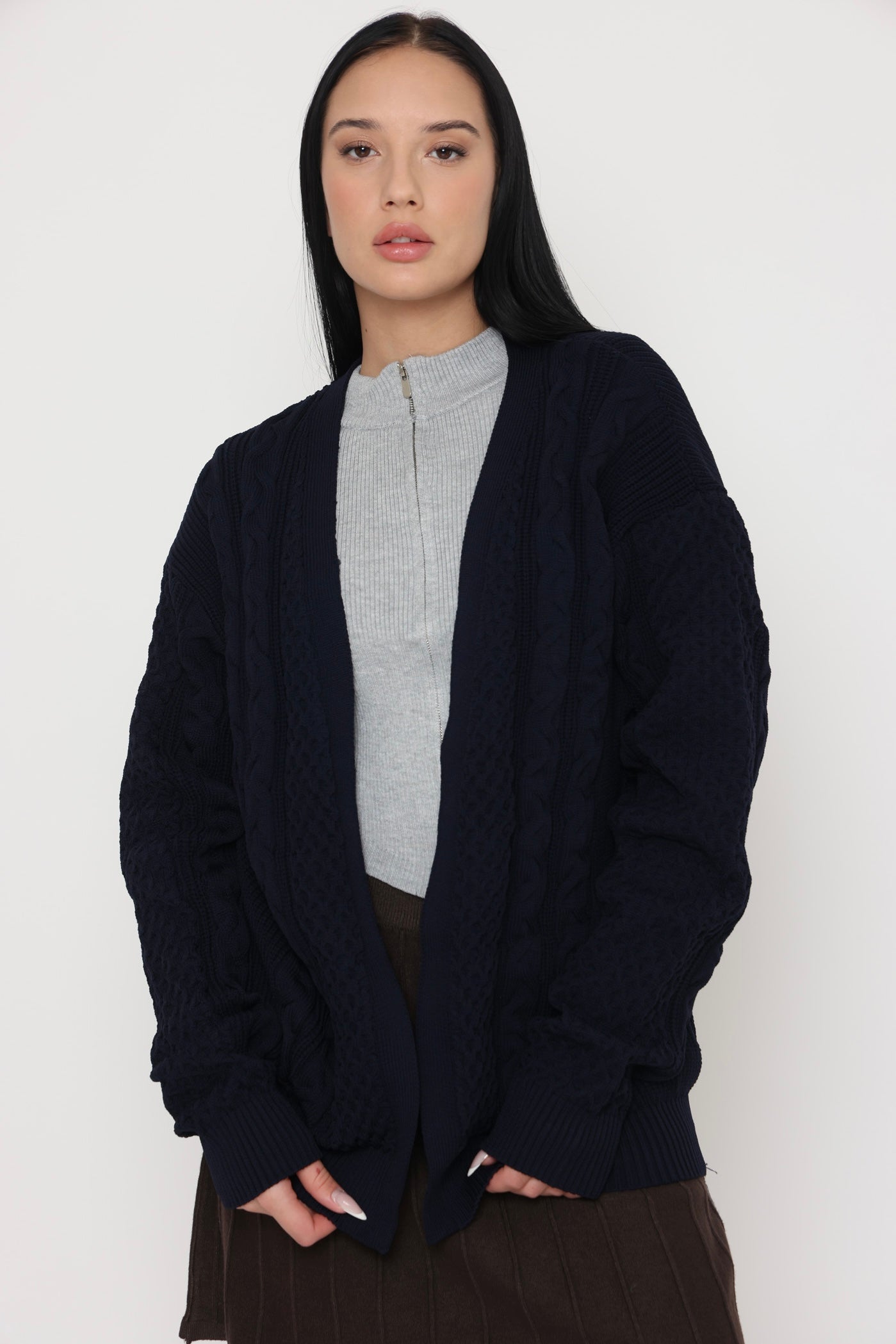 קרדיגן אריג כחול