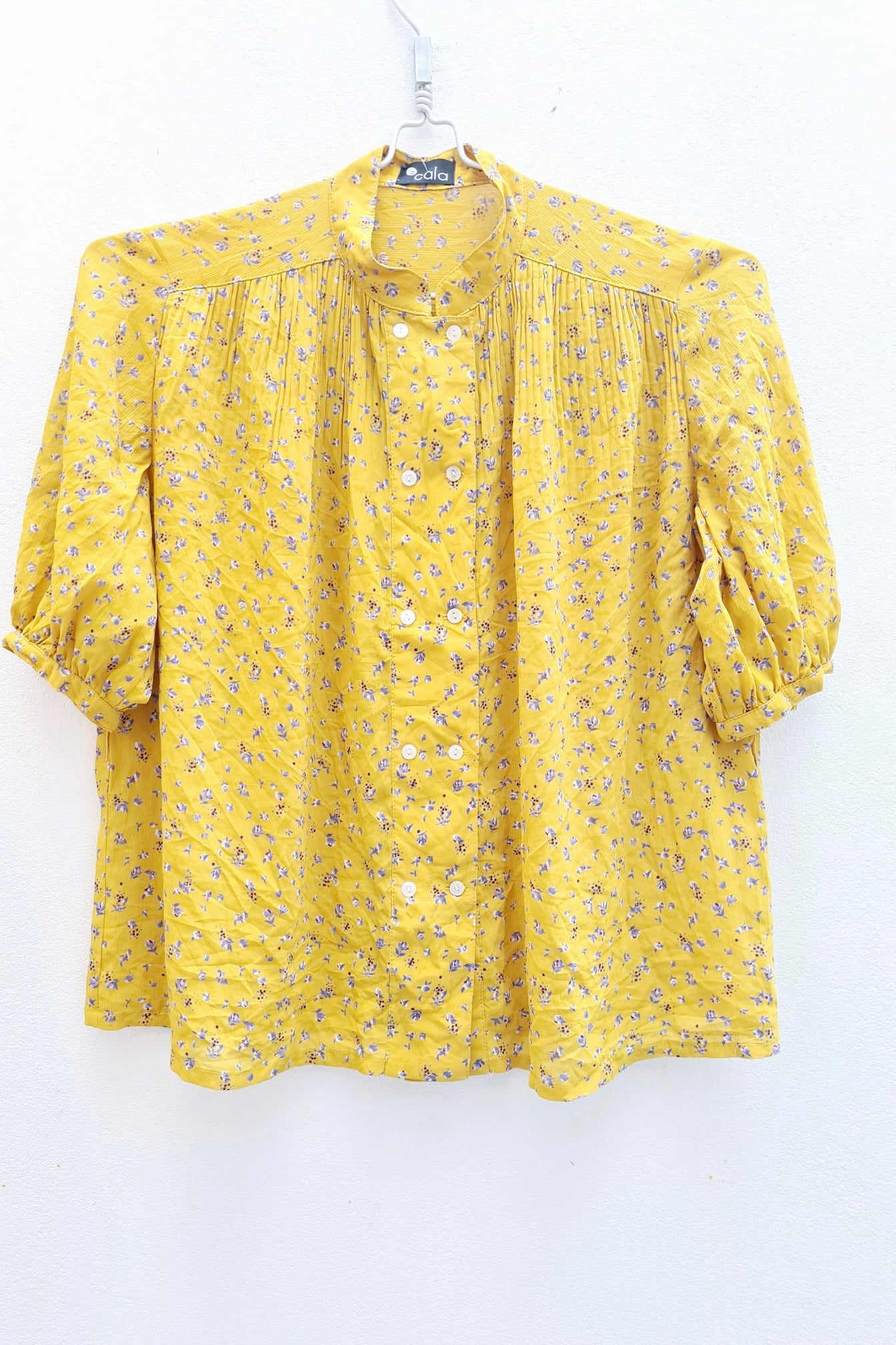 חולצת וינטג׳ צהוב פרחים